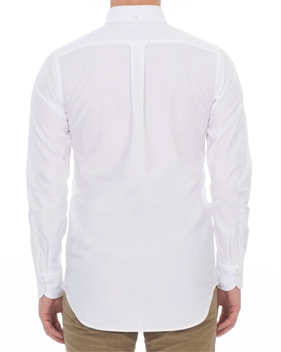 Herre | Skjorter | Drake's | Slim Fit Button Down Shirt White
