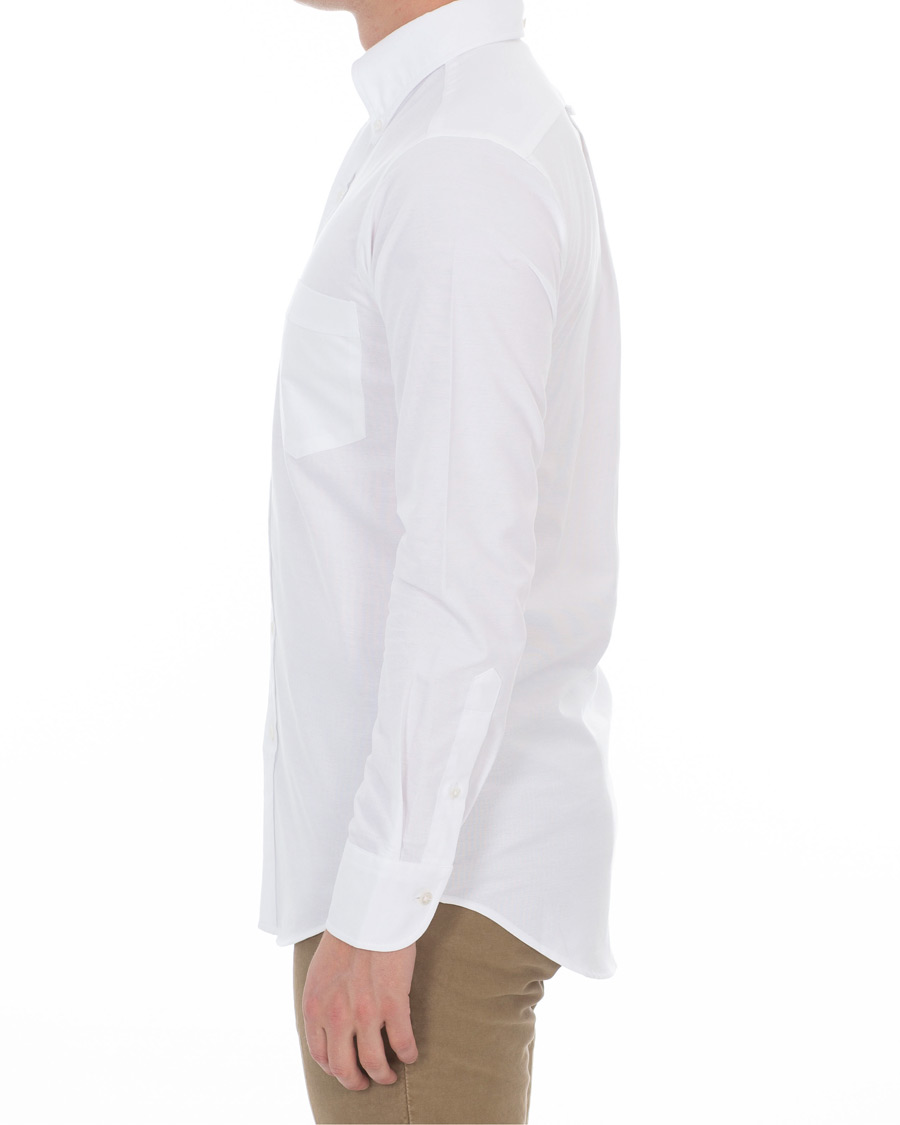 Herre | Skjorter | Drake's | Slim Fit Button Down Shirt White