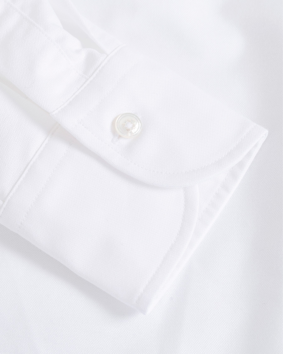Herre | Skjorter | Drake's | Slim Fit Button Down Shirt White