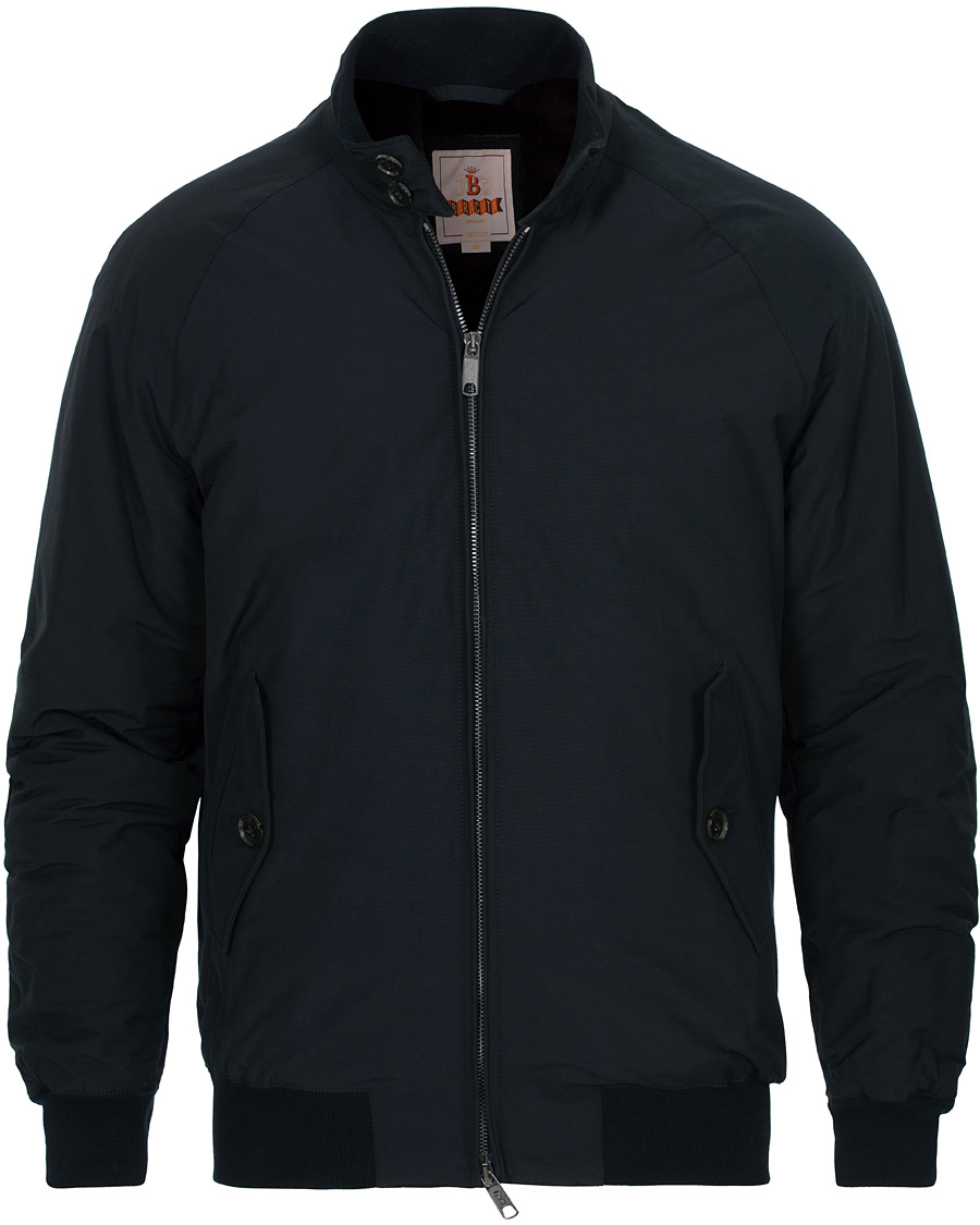 Herre | Jakker | Baracuta | G9 Fake Fur lined Harrington Jacket Dark Navy