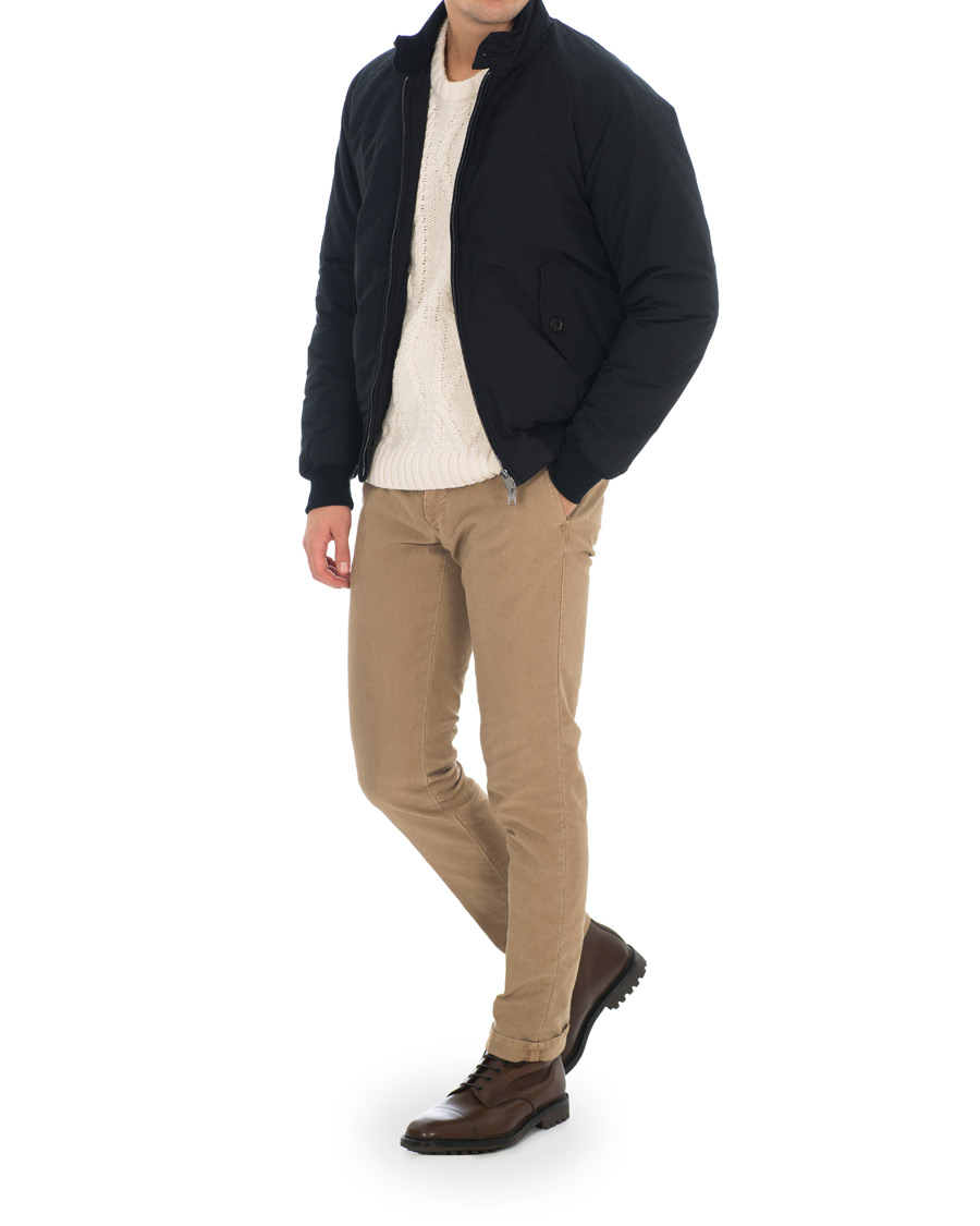 Herre | Jakker | Baracuta | G9 Fake Fur lined Harrington Jacket Dark Navy