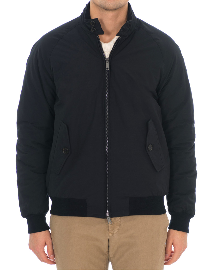 Herre | Jakker | Baracuta | G9 Fake Fur lined Harrington Jacket Dark Navy