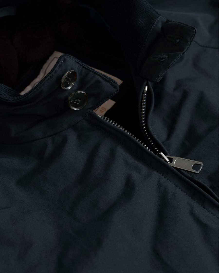 Herre | Jakker | Baracuta | G9 Fake Fur lined Harrington Jacket Dark Navy