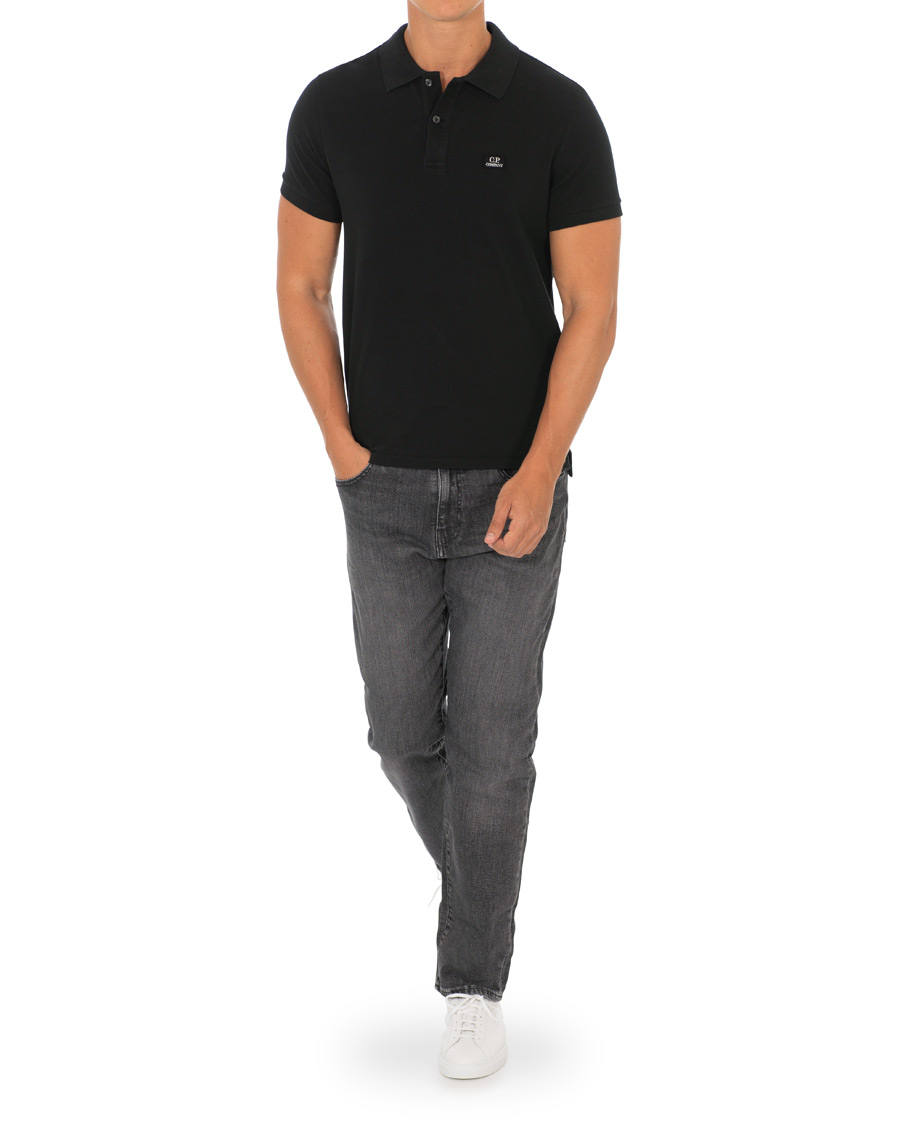 Herre | Polotrøjer | C.P. Company | Short Sleeve Logo Polo Shirt Black
