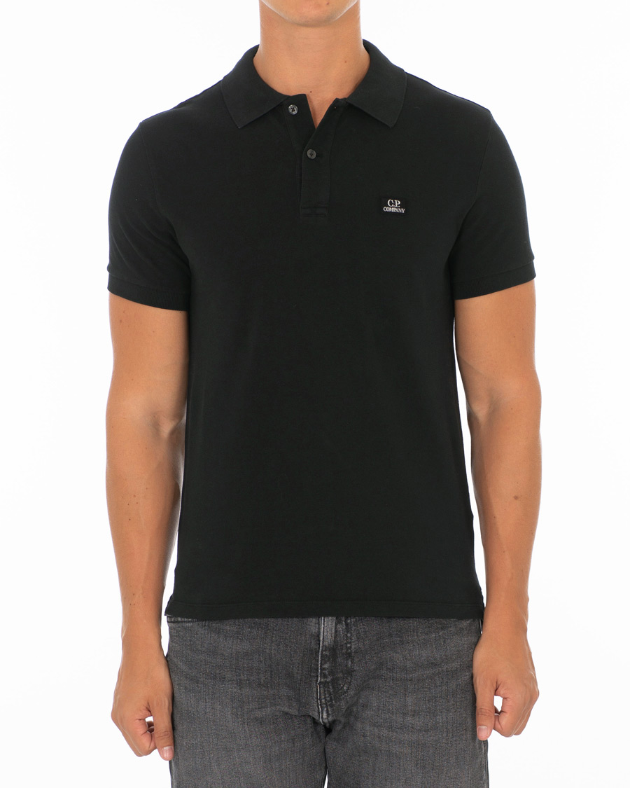 Herre | Polotrøjer | C.P. Company | Short Sleeve Logo Polo Shirt Black