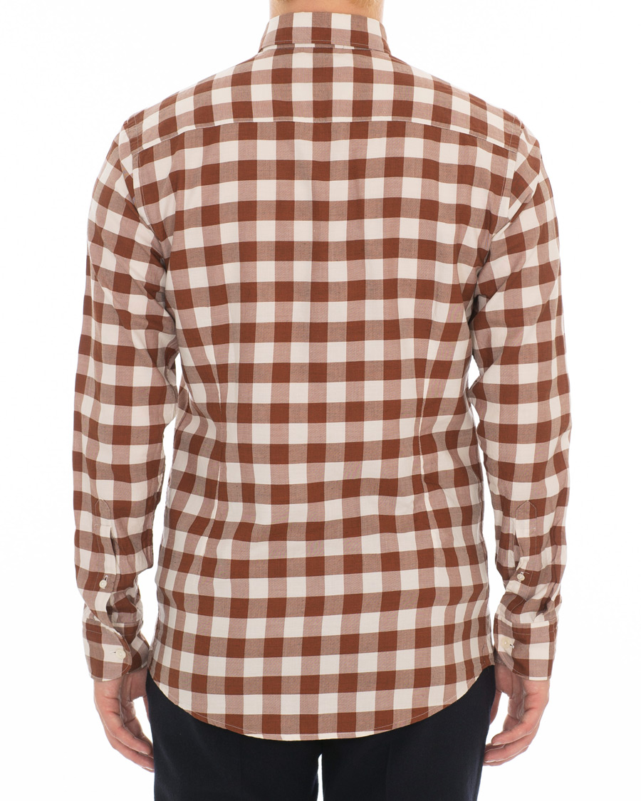 Herre | Skjorter | Eton | Slim Fit Twill Button Under Shirt Red/White
