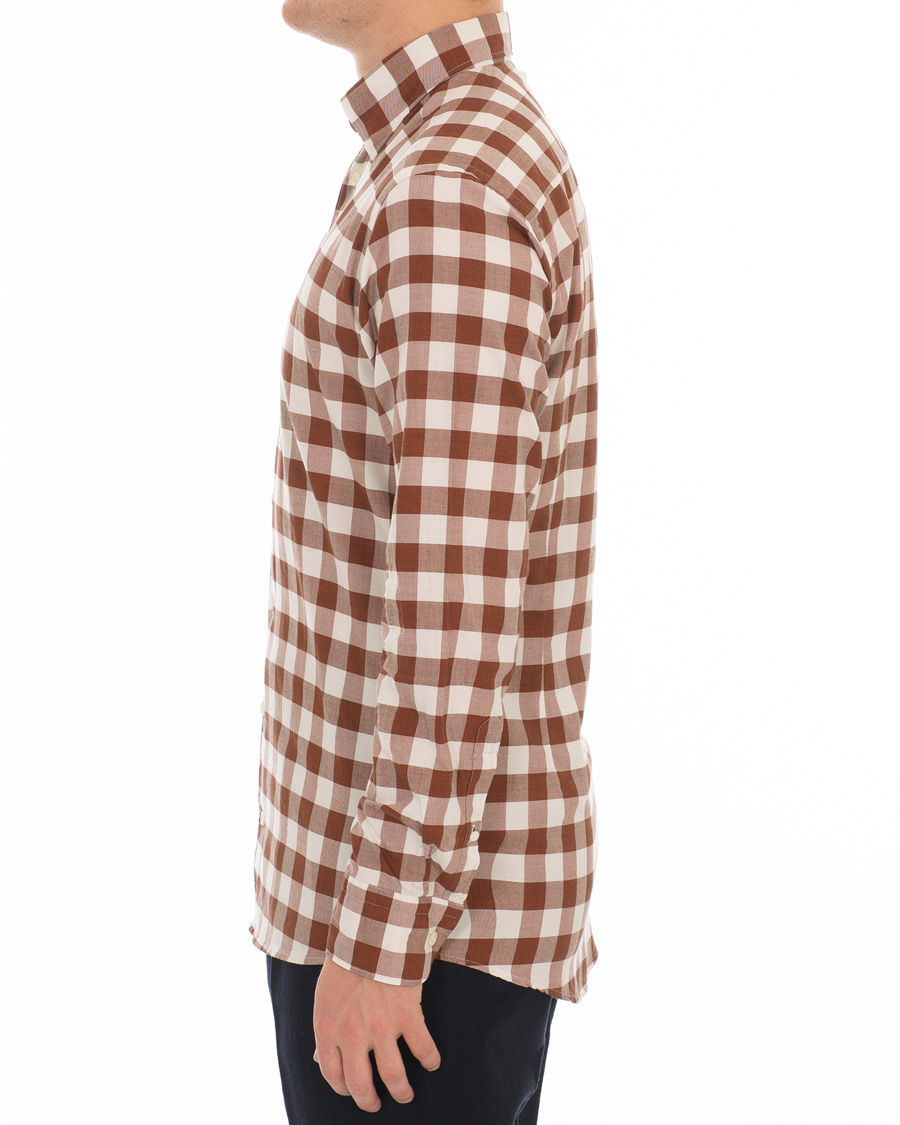 Herre | Skjorter | Eton | Slim Fit Twill Button Under Shirt Red/White