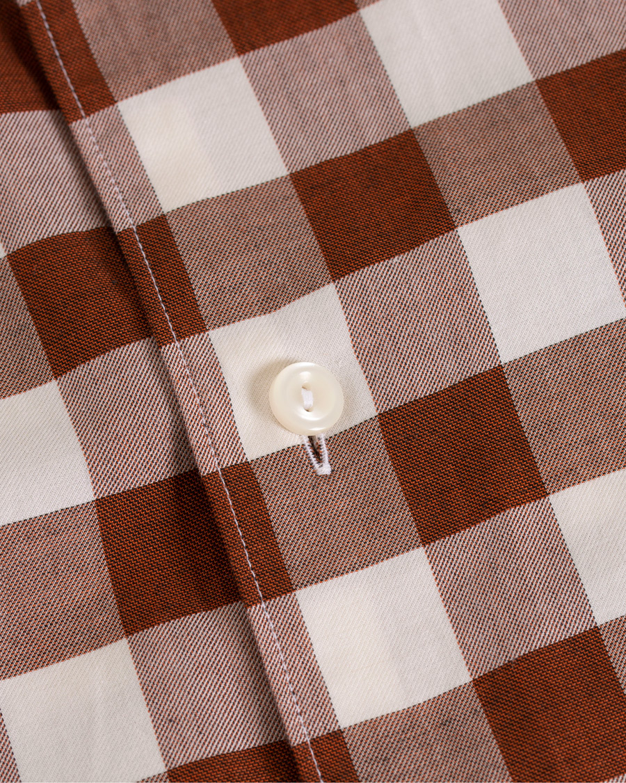 Herre | Skjorter | Eton | Slim Fit Twill Button Under Shirt Red/White