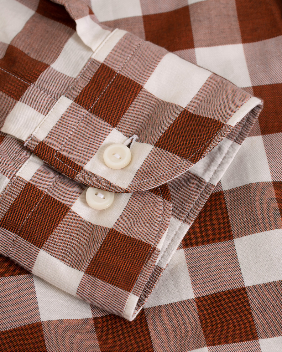 Herre | Skjorter | Eton | Slim Fit Twill Button Under Shirt Red/White