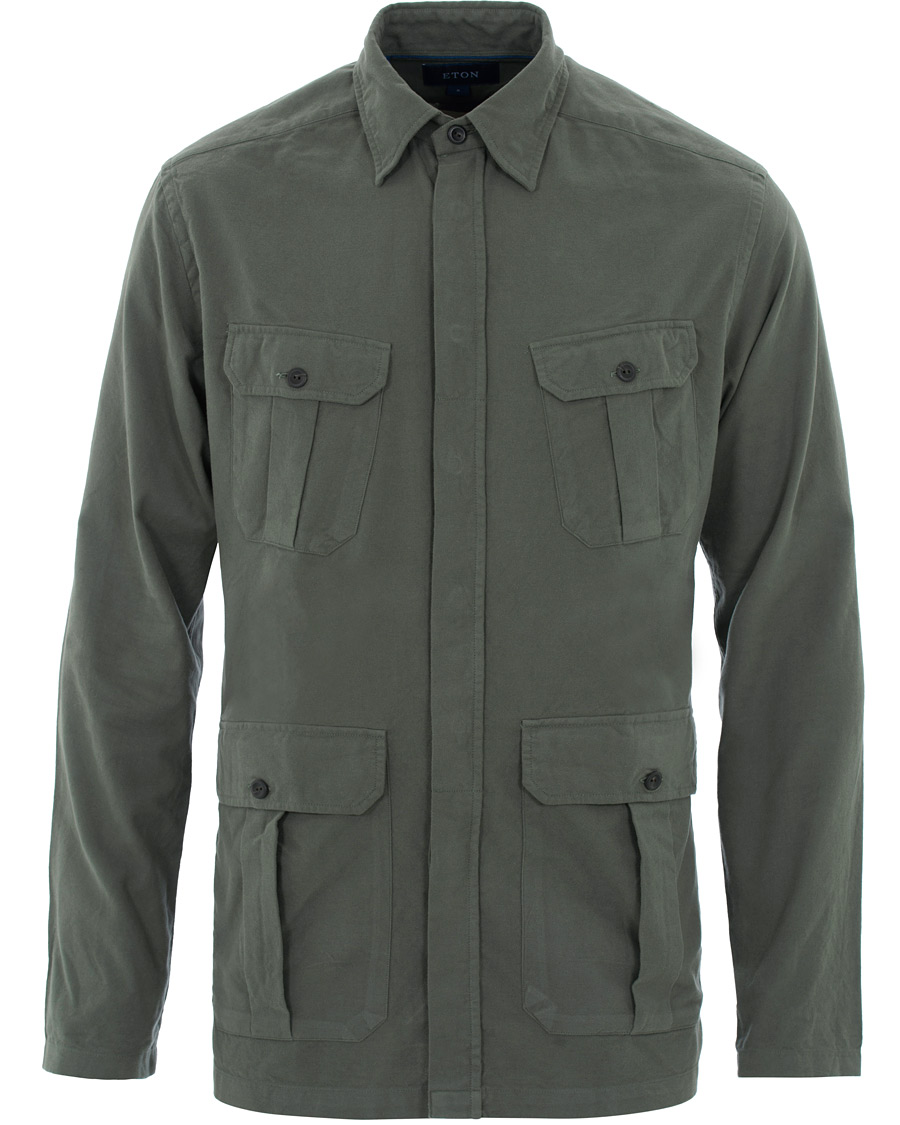 Herre | Skjorter | Eton | Oxford Overshirt Green