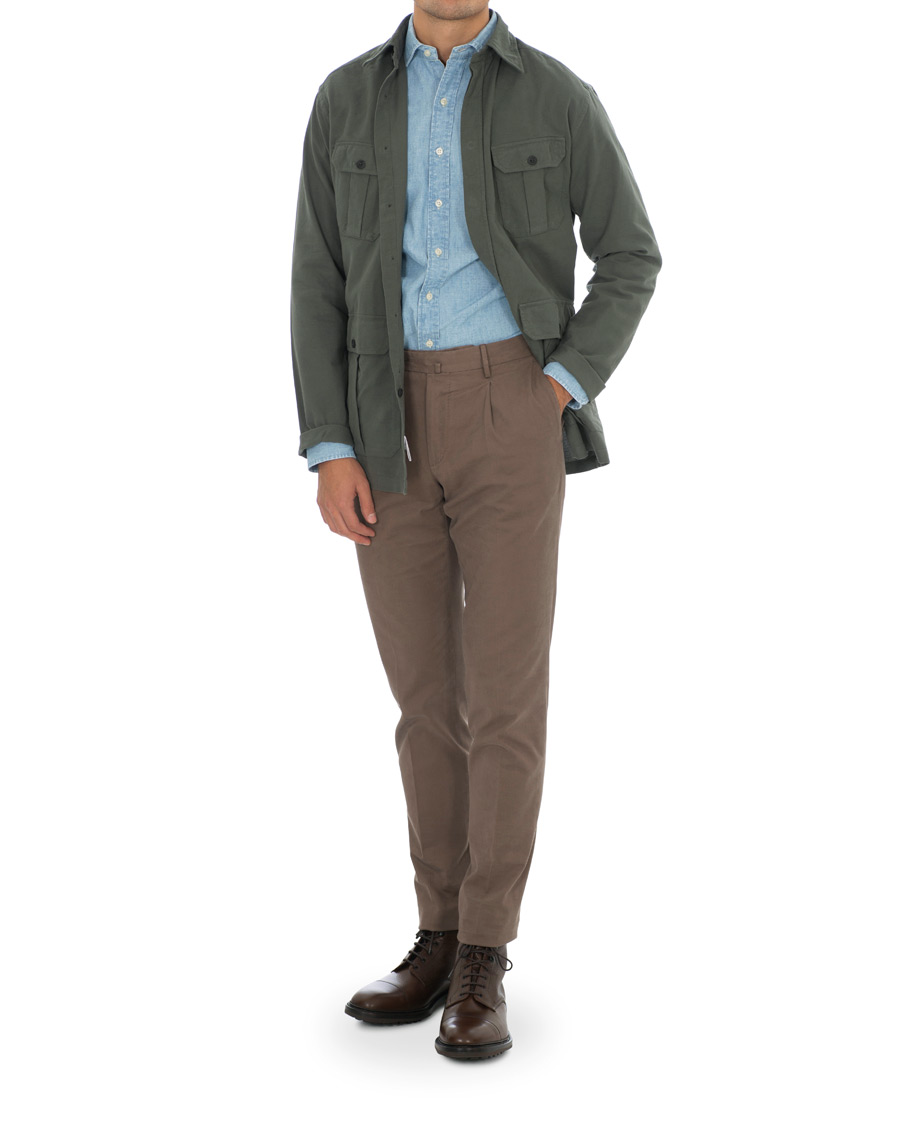 Herre | Skjorter | Eton | Oxford Overshirt Green