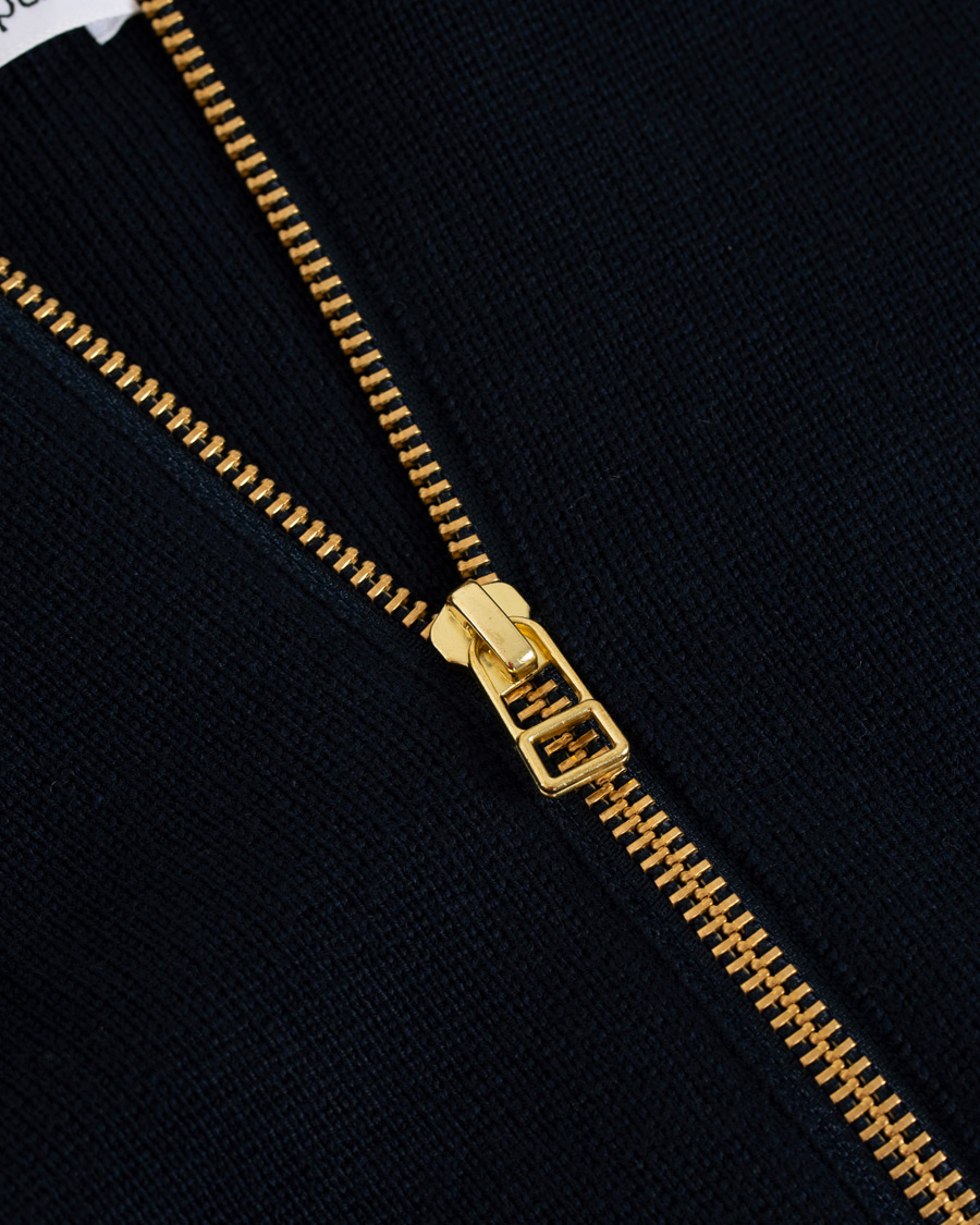 Herre | Trøjer | Filippa K | Leon Wool/Cotton Full Zip Cardigan Navy