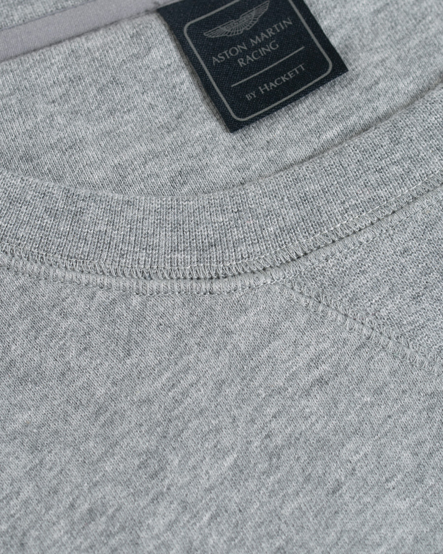 Herre | Trøjer | Hackett | Aston Martin Print Crew Neck Grey Marl