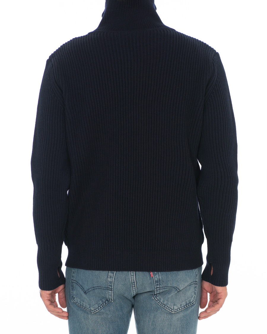 Herre | Trøjer | Andersen-Andersen | Navy Half Zip Pockets Sweater Navy Blue