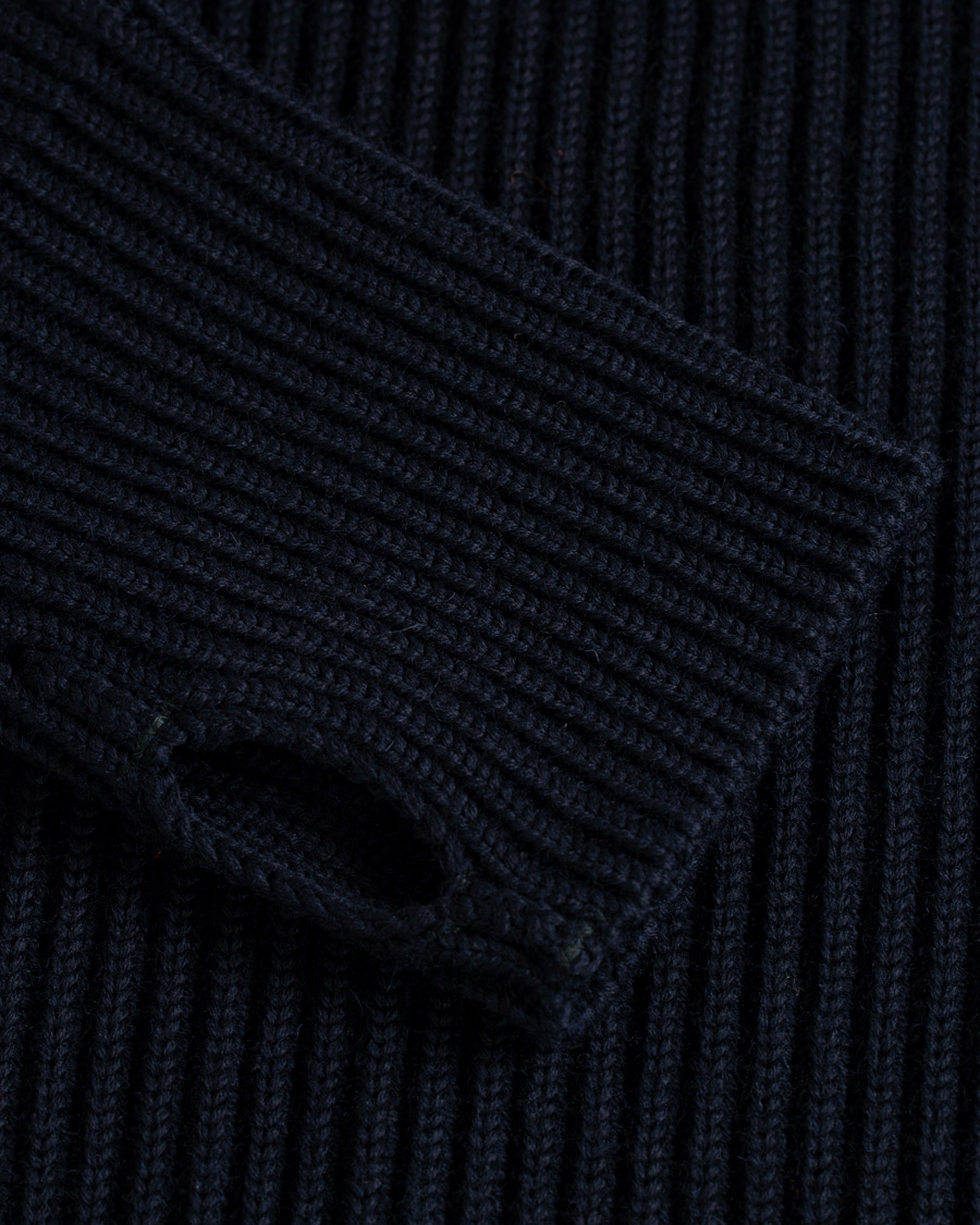 Herre | Trøjer | Andersen-Andersen | Navy Half Zip Pockets Sweater Navy Blue
