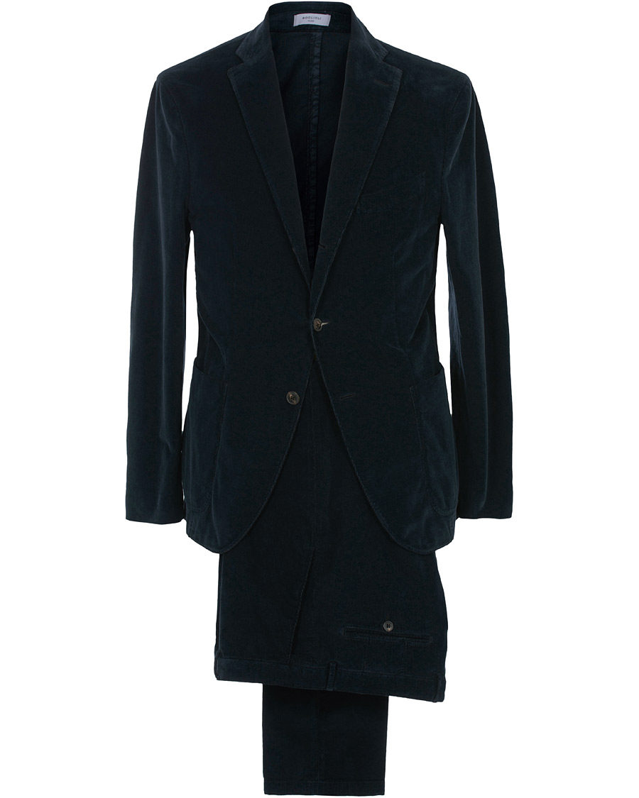 Herre | Jakkesæt | Boglioli | K Jacket Patch Pocket Corduroy Suit Navy