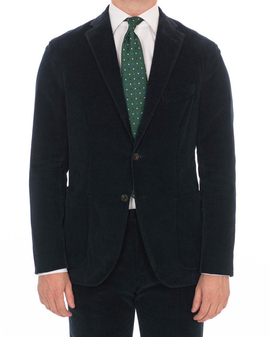Herre | Jakkesæt | Boglioli | K Jacket Patch Pocket Corduroy Suit Navy