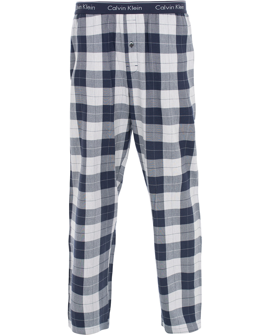 Herre | Pyjamas & Morgenkåber | Calvin Klein | Flannel Checked Pyjama Trousers Blue/White