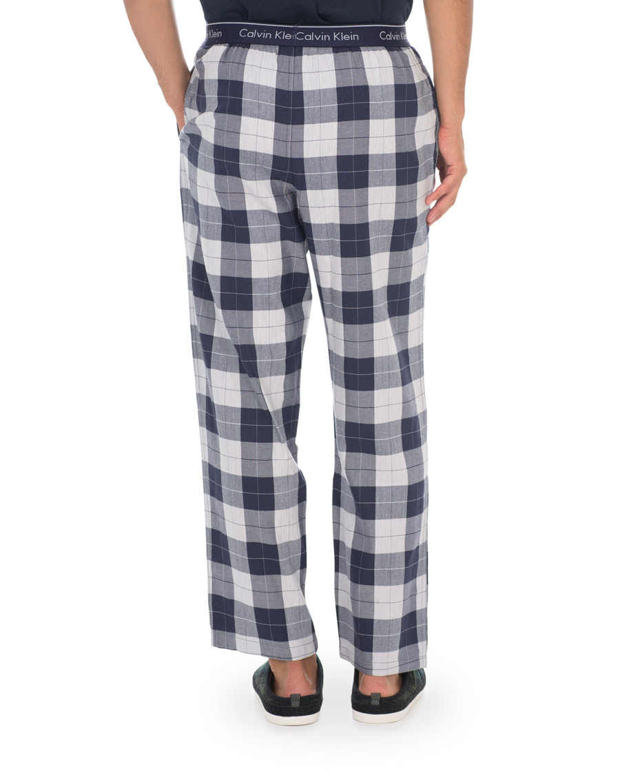 Herre | Pyjamas & Morgenkåber | Calvin Klein | Flannel Checked Pyjama Trousers Blue/White