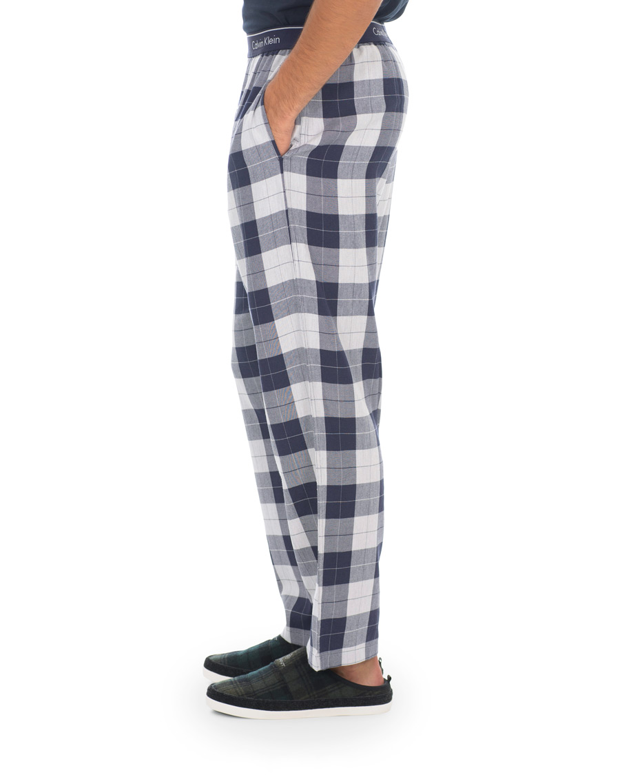 Herre | Pyjamas & Morgenkåber | Calvin Klein | Flannel Checked Pyjama Trousers Blue/White