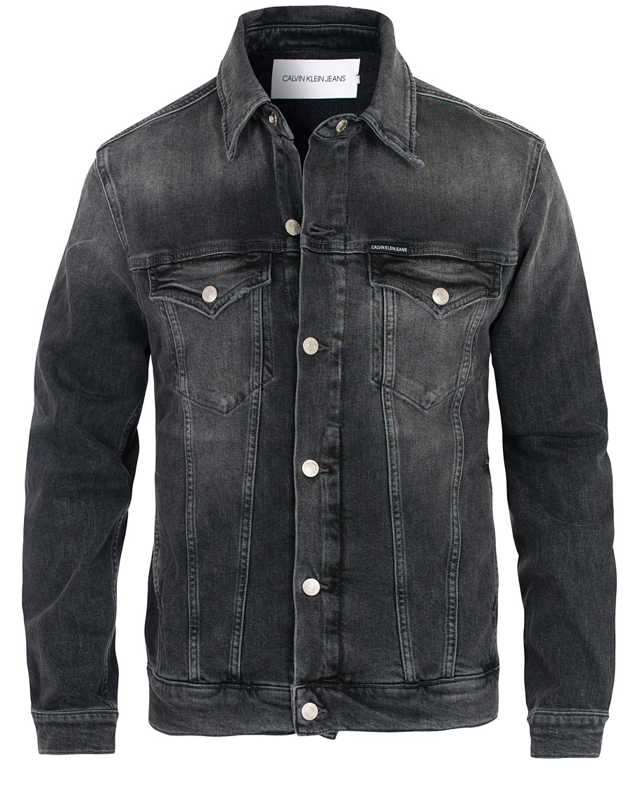 Diplomati picnic faktor Calvin Klein Jeans Foundation Denim Jacket Washed Black - CareOfCarl.dk