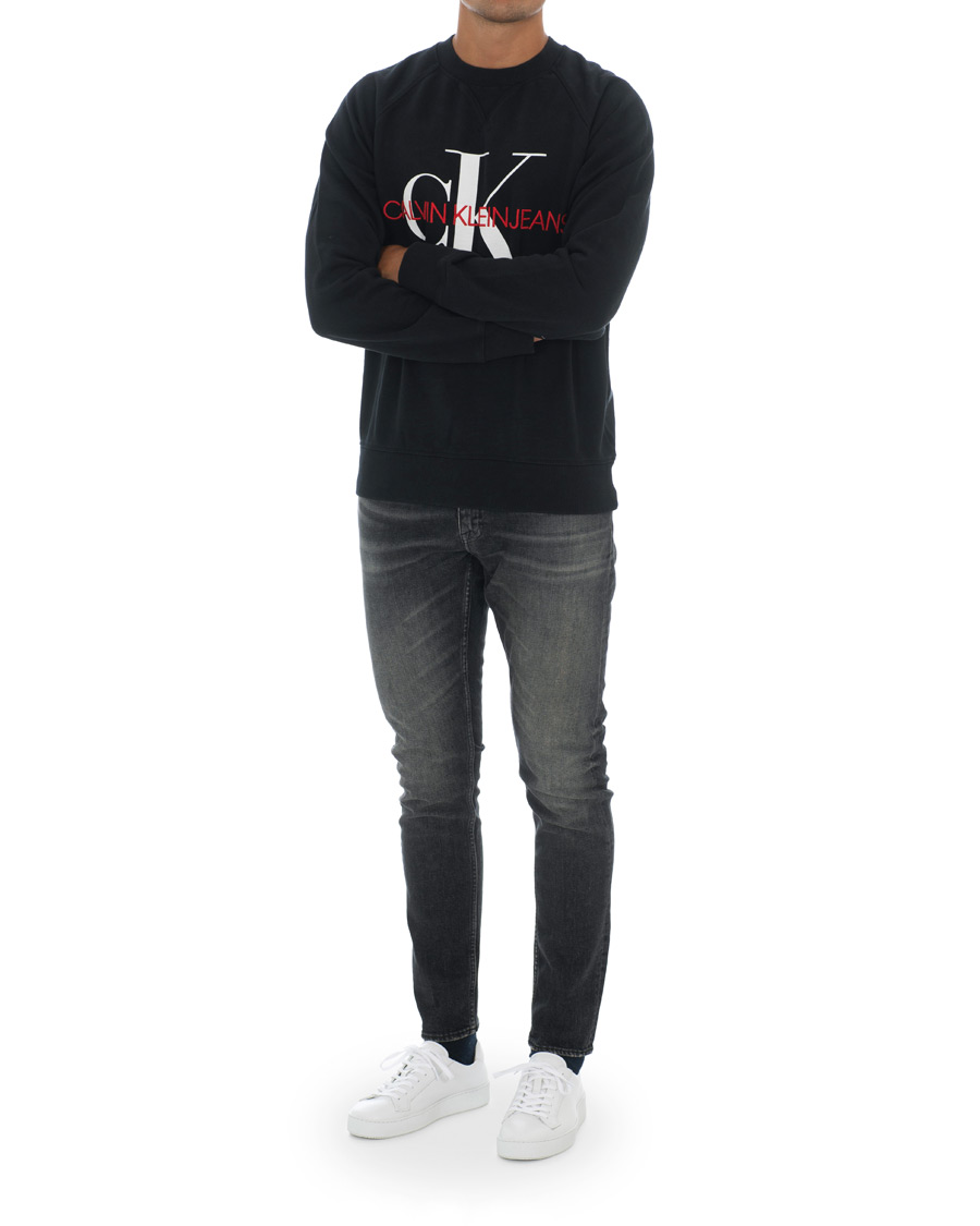 Herre | Trøjer | Calvin Klein Jeans | Washed Monogram Sweatshirt Black