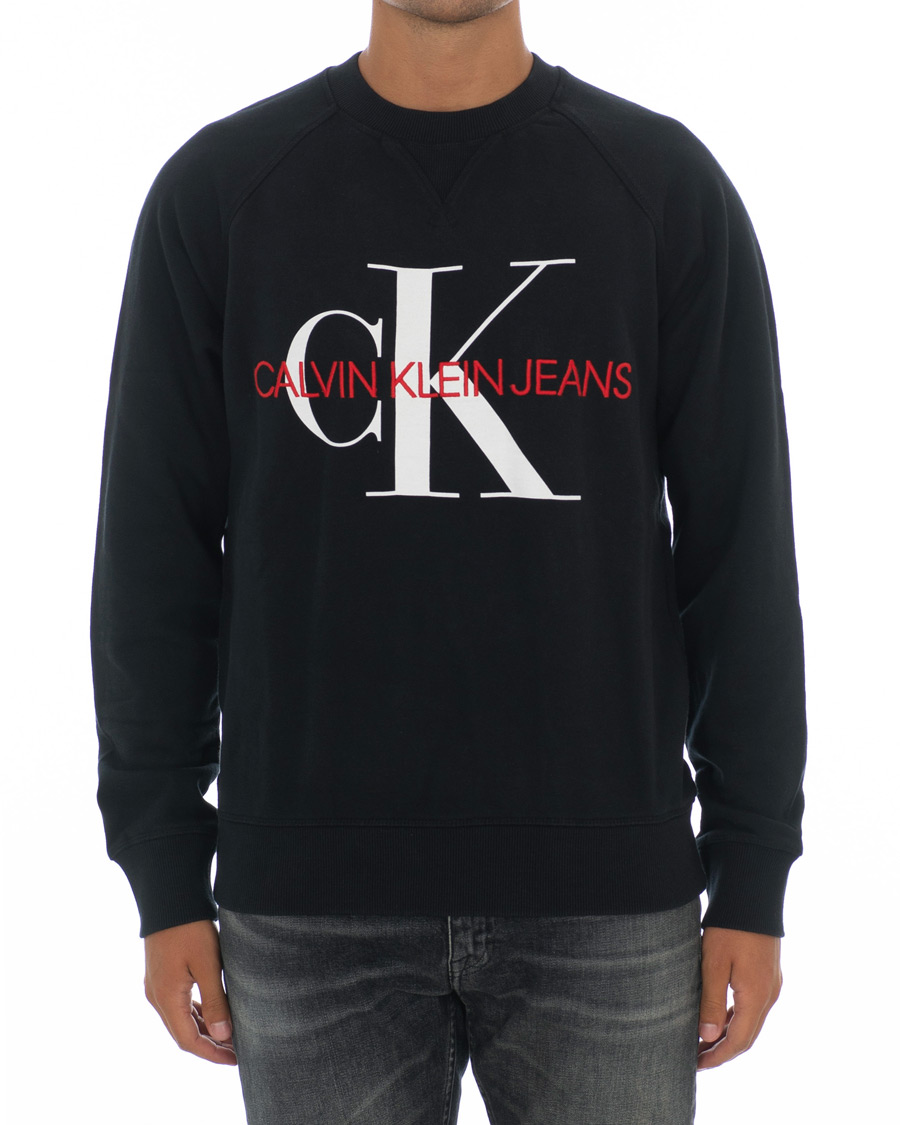 Herre | Trøjer | Calvin Klein Jeans | Washed Monogram Sweatshirt Black