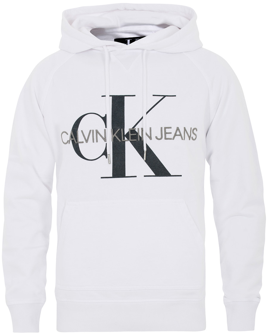 Herre | Trøjer | Calvin Klein Jeans | Washed Monogram Hoodie White