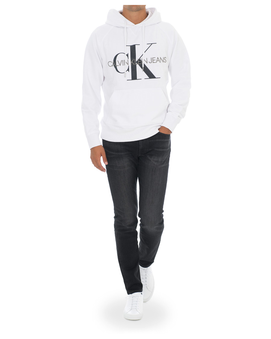 Herre | Trøjer | Calvin Klein Jeans | Washed Monogram Hoodie White