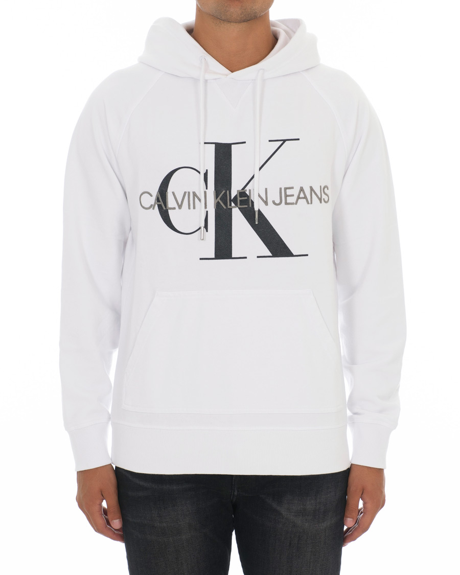 Herre | Trøjer | Calvin Klein Jeans | Washed Monogram Hoodie White