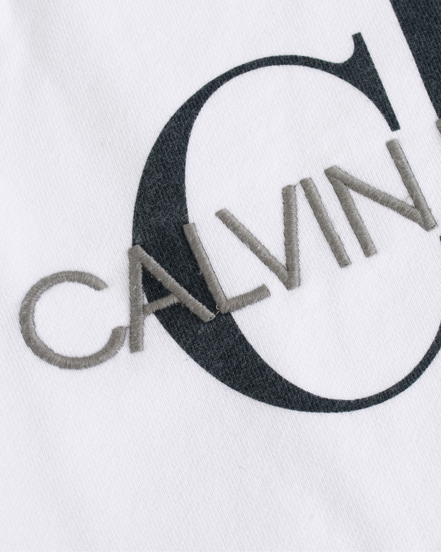 Herre | Trøjer | Calvin Klein Jeans | Washed Monogram Hoodie White