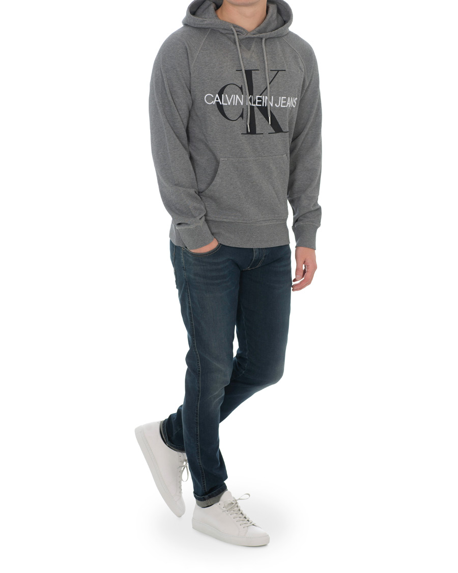 Herre | Trøjer | Calvin Klein Jeans | Washed Monogram Hoodie Grey