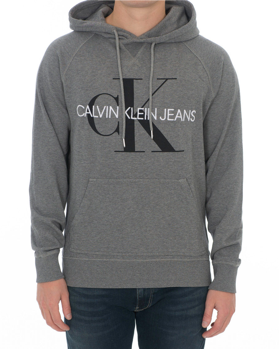 Herre | Trøjer | Calvin Klein Jeans | Washed Monogram Hoodie Grey