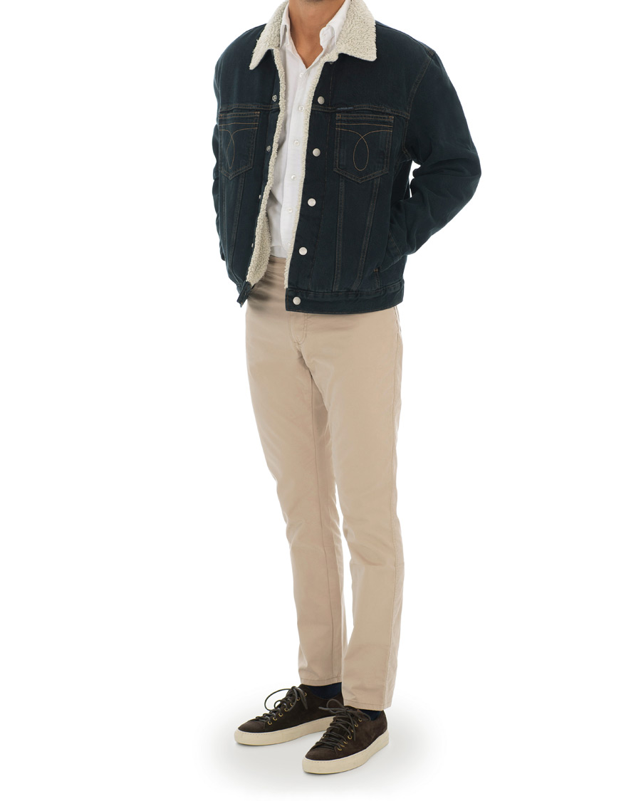 Herre | Jakker | Calvin Klein Jeans | Iconic Omega Sherpa Denim Jacket Black