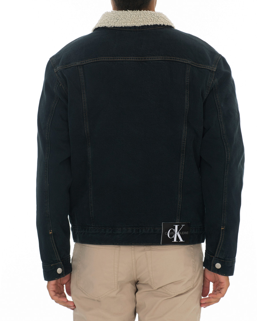 Herre | Jakker | Calvin Klein Jeans | Iconic Omega Sherpa Denim Jacket Black