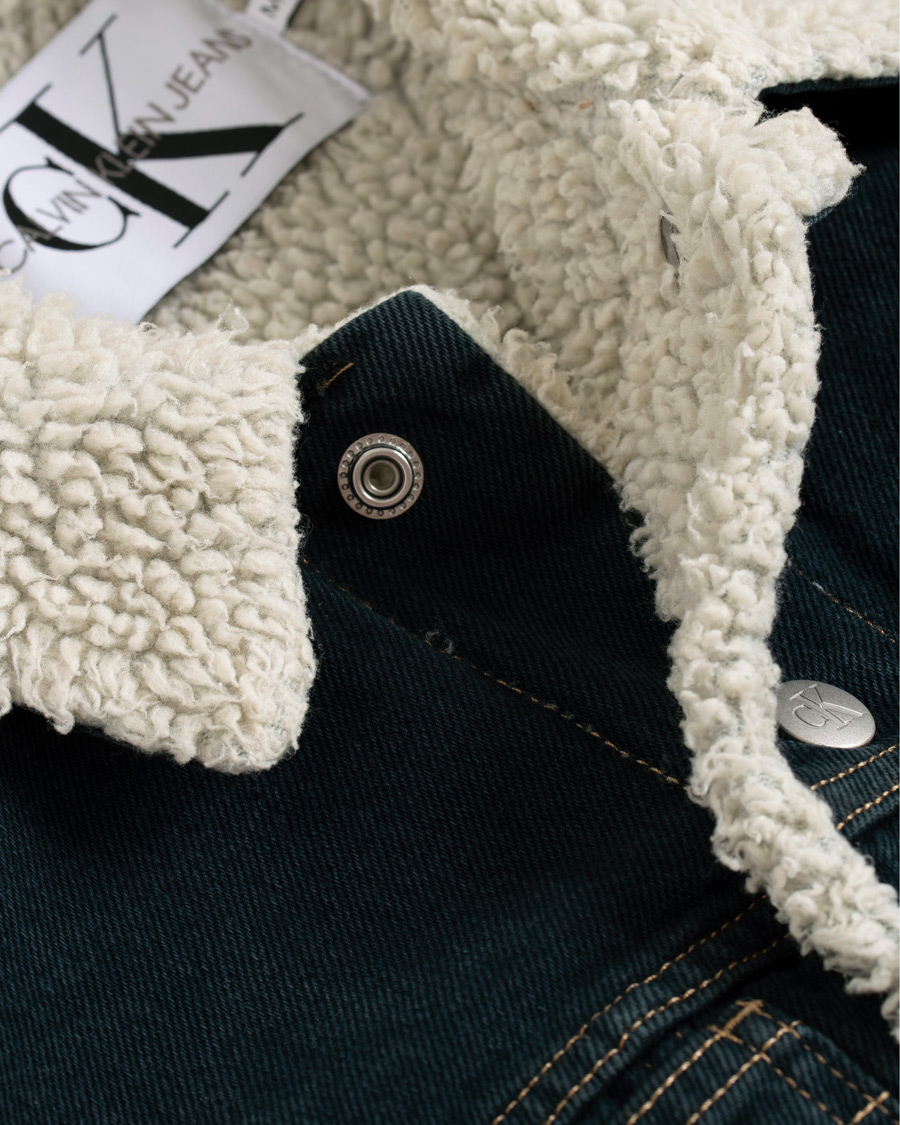 Herre | Jakker | Calvin Klein Jeans | Iconic Omega Sherpa Denim Jacket Black