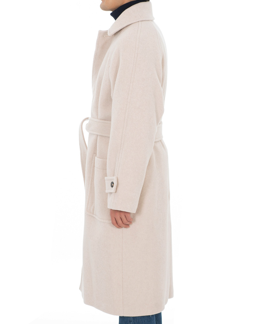 Herre | Jakker | AMI | Brushed Wool Robe Coat Beige