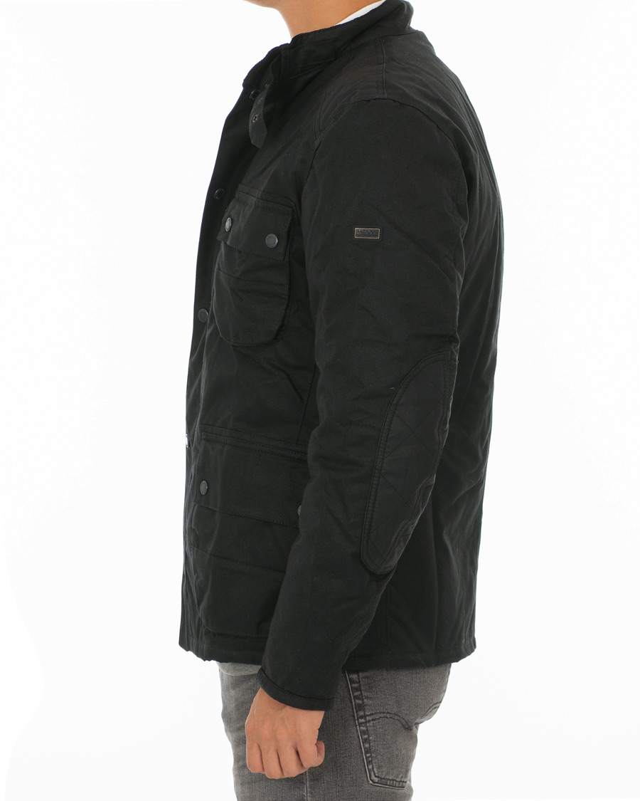 Barbour International Weir Waxed Jacket Black - CareOfCarl.dk