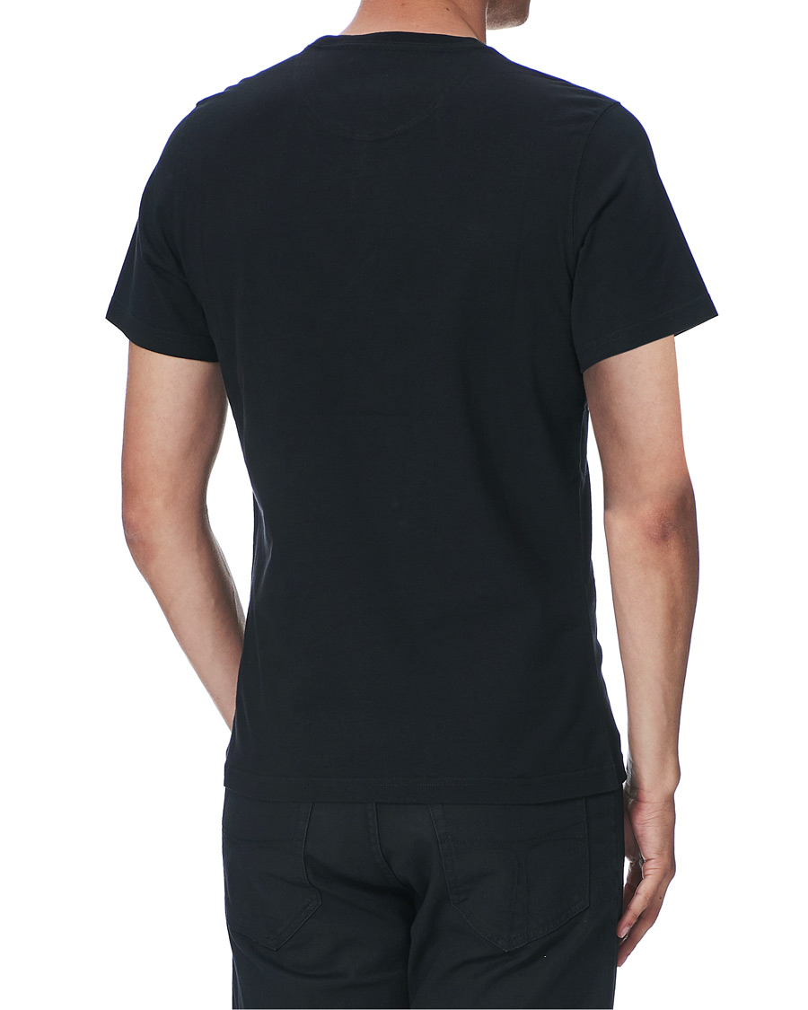 Herre | T-Shirts | Barbour International | Large Logo Crew Neck Tee Black