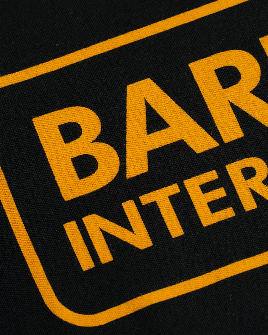 Herre | T-Shirts | Barbour International | Large Logo Crew Neck Tee Black
