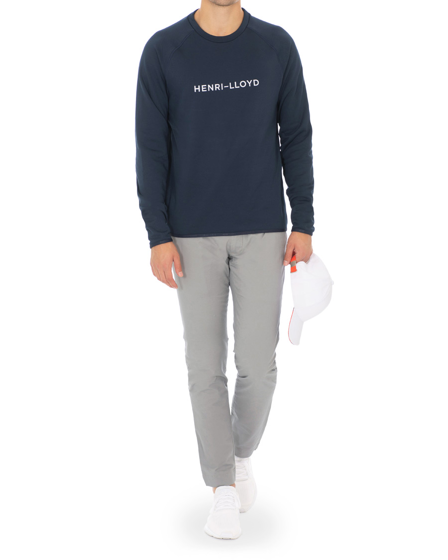 Herre | Trøjer | Henri-Lloyd | Henri Lloyd Fremantle Stripe Crew Neck Sweatshirt Navy Blue