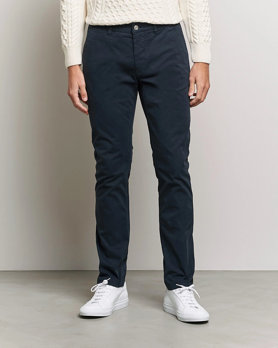 Herr | NN07 | NN07 | Marco Slim Fit Stretch Chinos Navy Blue