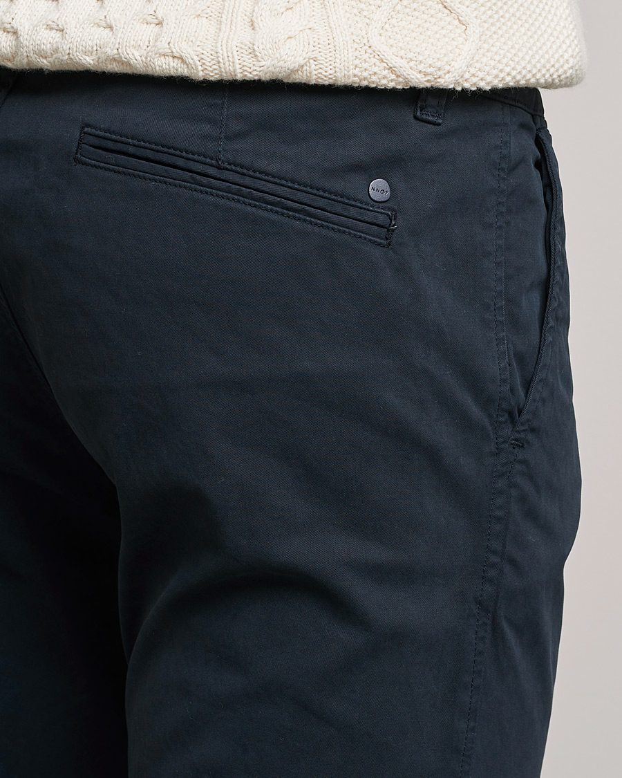 Herre | Bukser | NN07 | Marco Slim Fit Stretch Chinos Navy Blue