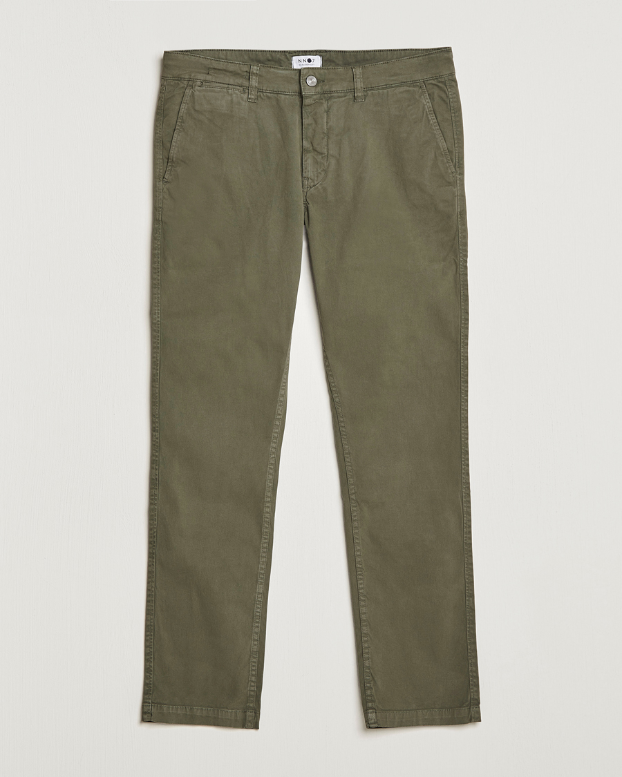 Herre | Bukser | NN07 | Marco Slim Fit Stretch Chinos Army Green