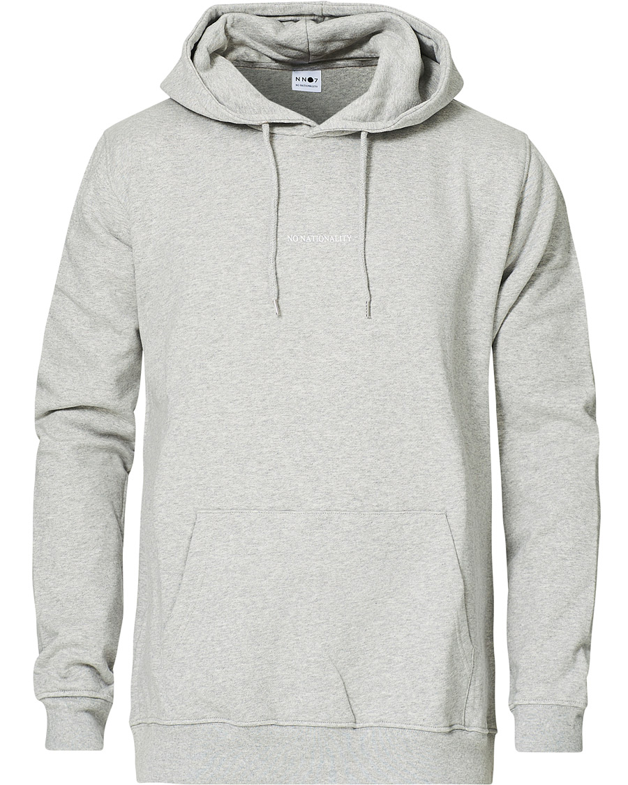 Herre | Trøjer | NN07 | Barrow Printed Hoodie Light Grey Melange