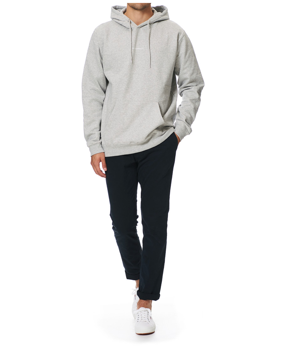 Herre | Trøjer | NN07 | Barrow Printed Hoodie Light Grey Melange