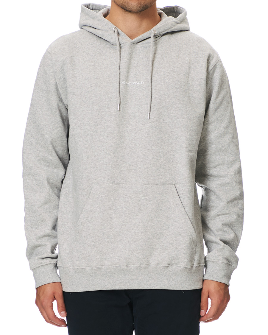 Herre | Trøjer | NN07 | Barrow Printed Hoodie Light Grey Melange