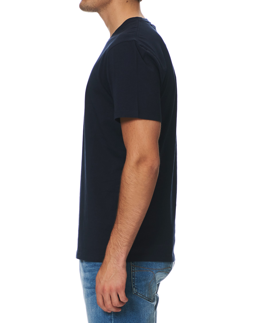 Herre | T-Shirts | NN07 | Ethan Printed Crew Neck Tee Navy Blue