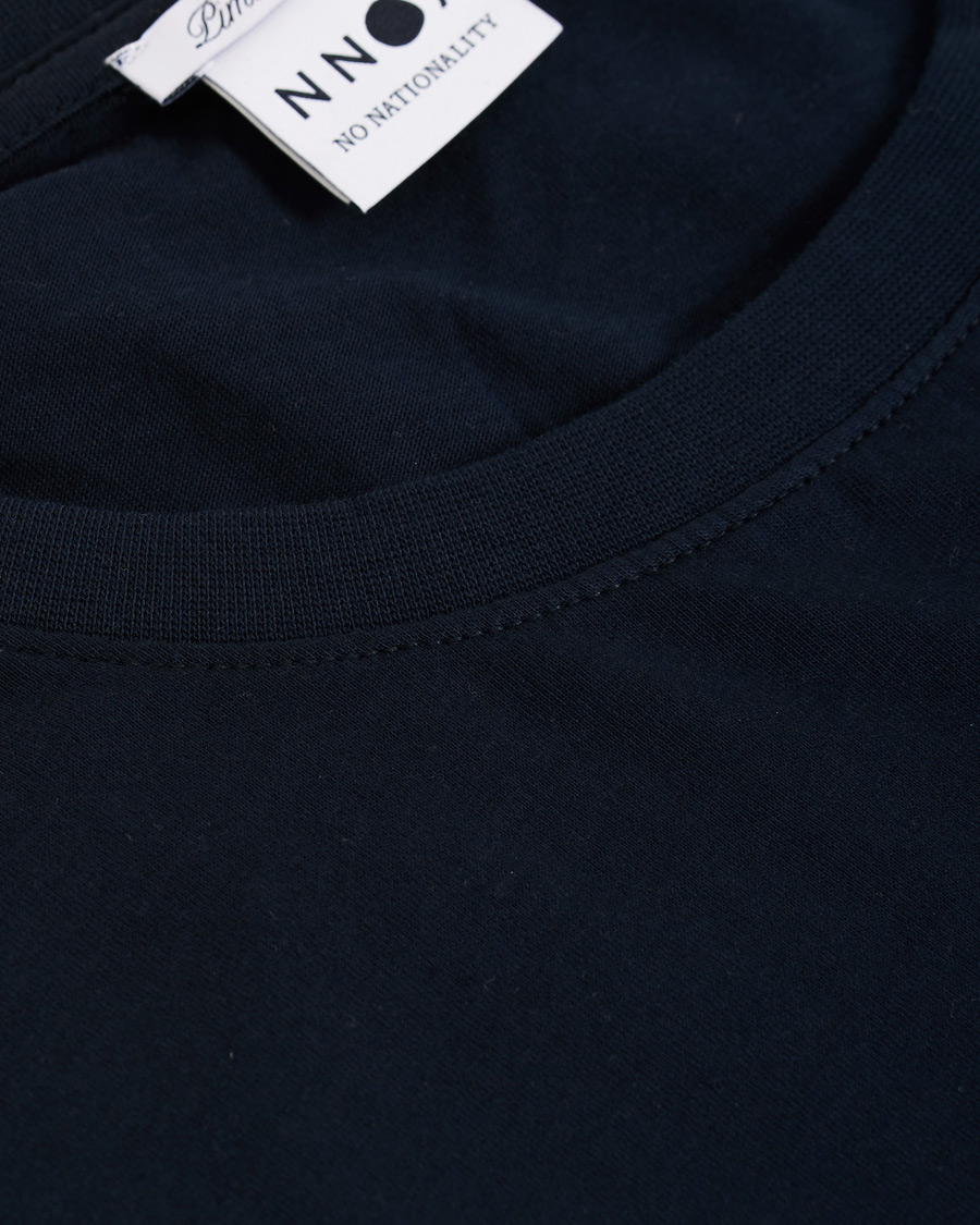 Herre | T-Shirts | NN07 | Ethan Printed Crew Neck Tee Navy Blue