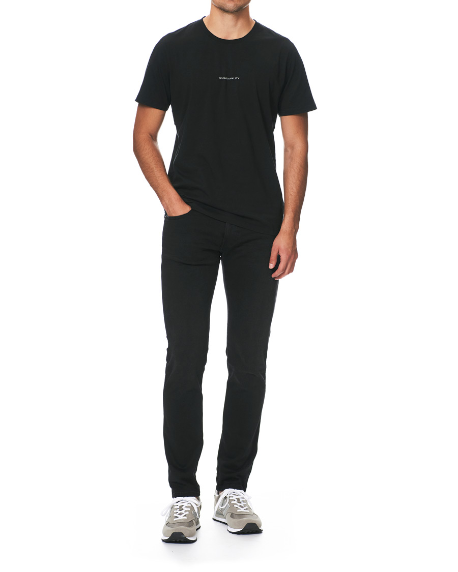 Herre | T-Shirts | NN07 | Ethan Printed Crew Neck Tee Black